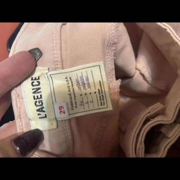 L’agence Margot Skinny High Rise Jeans Size 29 Petal Blush Pink - Picture 4 of 5